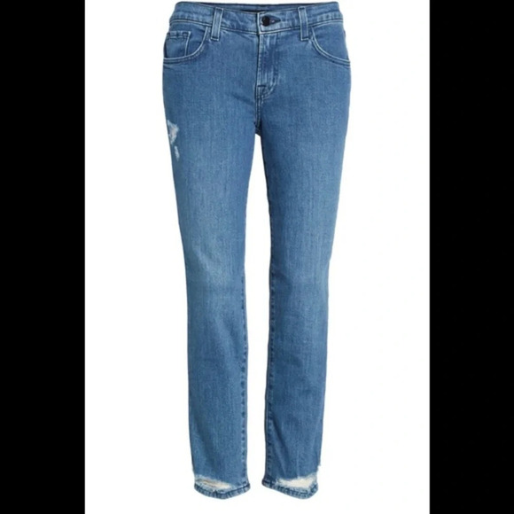 J Brand Sadey Mid Rise Slim Straight Crop Jean - Picture 10 of 11